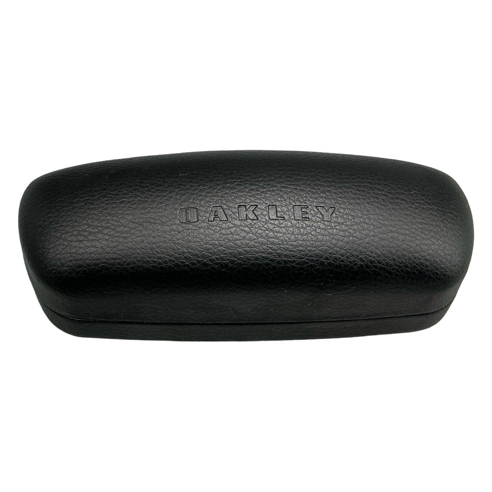 Oakley Black Faux Leather Hard Clamshell Eyeglasses Case & Microfiber Pouch